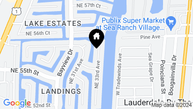 Map of 5561 NE 33rd Ave, Fort Lauderdale FL, 33308
