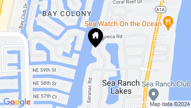 Map of 36 Seneca Rd, Sea Ranch Lakes FL, 33308