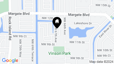 Map of 1040 NW 67th Ave, Margate FL, 33063