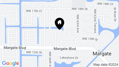 Map of 1587 NW 65th Ave, Margate FL, 33063
