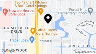 Map of 2977 NW 92nd Avenue 1-4, Coral Springs FL, 33065