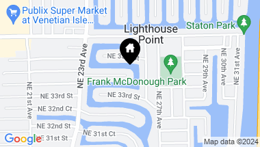 Map of 2521 NE 34th Court, Lighthouse Point FL, 33064