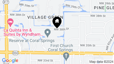 Map of 8704 NW 38th Dr, Coral Springs FL, 33065