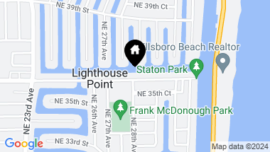 Map of 2801 NE 36th St, Lighthouse Point FL, 33064