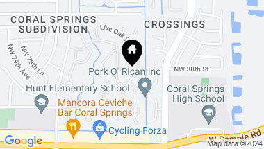Map of 3744 Lancewood Dr, Coral Springs FL, 33065