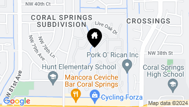 Map of 7617 Parkview Way, Coral Springs FL, 33065