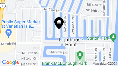 Map of 3720 NE 25 Avenue, Lighthouse Point FL, 33064