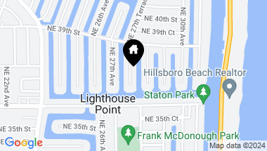 Map of 3730 NE 27th Terrace, Lighthouse Point FL, 33064