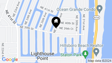 Map of 2731 NE 39th St, Lighthouse Point FL, 33064