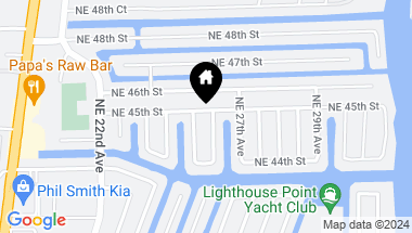 Map of 2550 NE 45th St, Lighthouse Point FL, 33064