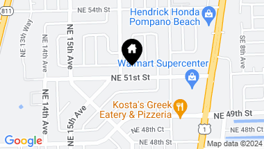 Map of 1747 NE 51st Street, Pompano Beach FL, 33064