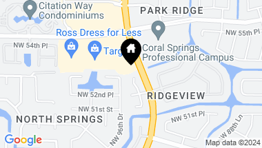 Map of 5280 NW 95th Ave, Coral Springs FL, 33076