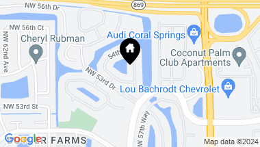 Map of 5853 NW 54th Cir, Coral Springs FL, 33067