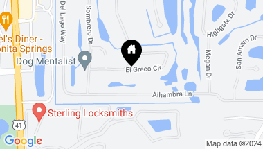 Map of 9869 El Greco CIR, BONITA SPRINGS FL, 34135