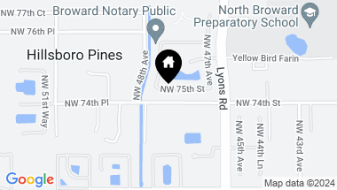 Map of 4790 NW 75th Street NW, Coconut Creek FL, 33073