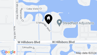 Map of 9991 S Miralago Way, Parkland FL, 33076