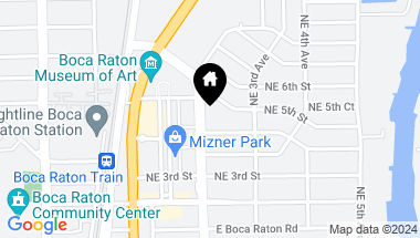 Map of 440 NE Mizner Boulevard, Boca Raton FL, 33432