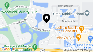 Map of 5826 Windsor Terrace, Boca Raton FL, 33496