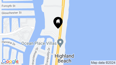 Map of 4108 S Ocean Boulevard, Highland Beach FL, 33487