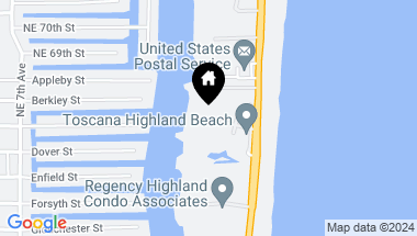 Map of 3720 S Ocean Boulevard 208, Highland Beach FL, 33487