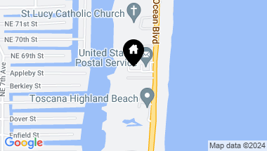 Map of 3632 S Ocean Boulevard, Highland Beach FL, 33487