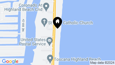Map of 3515 S Ocean Boulevard, Highland Beach FL, 33487