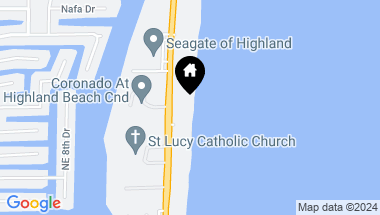 Map of 3407 S Ocean Boulevard 3a, Highland Beach FL, 33487