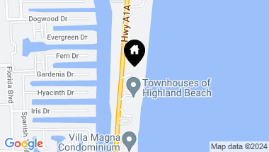 Map of 2455 S Ocean Boulevard, Highland Beach FL, 33487