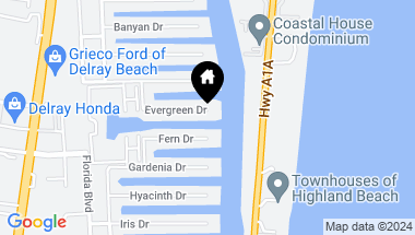 Map of 972 Evergreen Drive, Delray Beach FL, 33483