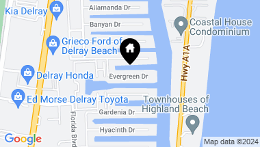 Map of 943 Evergreen Drive, Delray Beach FL, 33483