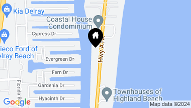 Map of 2348 S Ocean Boulevard, Highland Beach FL, 33487