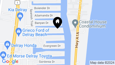 Map of 968 Cypress Drive, Delray Beach FL, 33483
