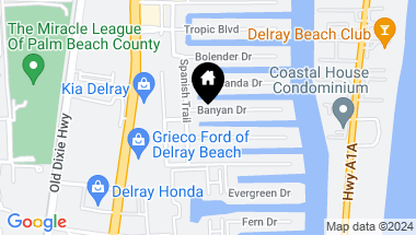 Map of 924 Banyan Drive, Delray Beach FL, 33483