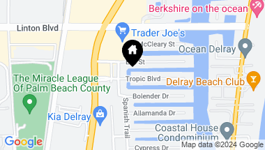 Map of 917 Tropic Boulevard, Delray Beach FL, 33483