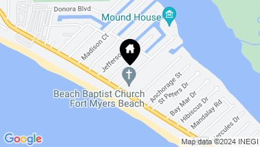 Map of 131 Connecticut ST, FORT MYERS BEACH FL, 33931