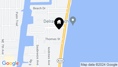 Map of 222 N Ocean Boulevard, Delray Beach FL, 33483