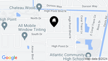 Map of 802 E High Point Drive D, Delray Beach FL, 33445