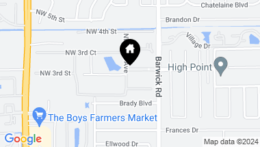 Map of 4580 NW 3rd Street D, Delray Beach FL, 33445