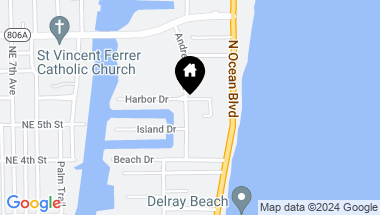 Map of 1202 Harbor Drive, Delray Beach FL, 33483