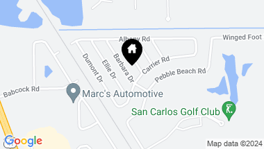 Map of 17455 Barbara DR, FORT MYERS FL, 33967