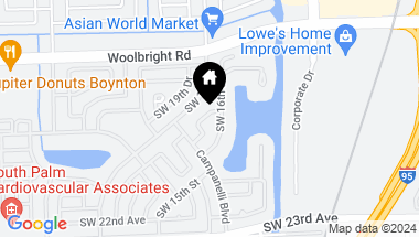 Map of 1604 SW 17th Terrace, Boynton Beach FL, 33426