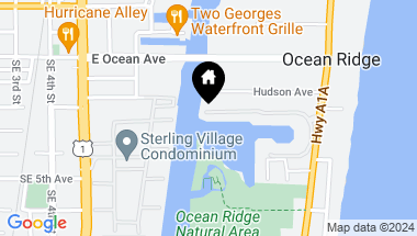 Map of 6110 N Ocean Boulevard 1, Ocean Ridge FL, 33435