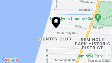 Map of 1221 Canterbury DR, FORT MYERS FL, 33901