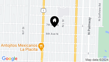 Map of 611 N K Street, Lake Worth Beach FL, 33460