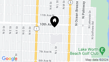 Map of 909 N L Street, Lake Worth Beach FL, 33460