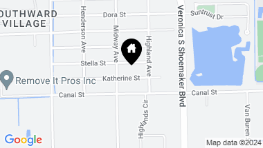 Map of 3425 KATHERINE ST, FORT MYERS FL, 33916