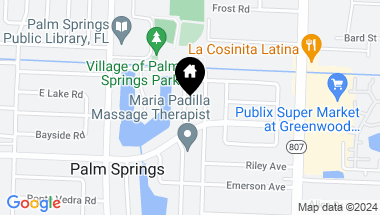 Map of 348 Lanier Dr, Palm Springs FL, 33461