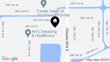 Map of 1625 SW 3rd TER, CAPE CORAL FL, 33991