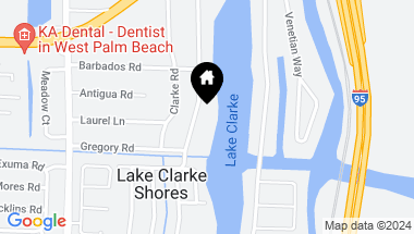 Map of 7400 W Lake Drive, Lake Clarke Shores FL, 33406