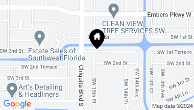 Map of 1450 SW 1st TER, CAPE CORAL FL, 33991